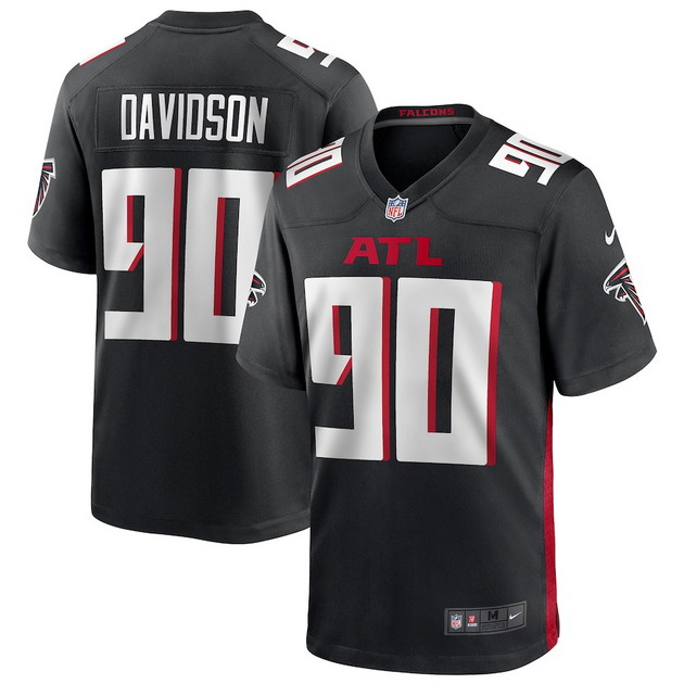 mens nike marlon davidson black atlanta falcons player game jersey